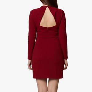 Ruby Red Mini Dress Cutout Back Large, Valentine, Holiday Party, Date Night